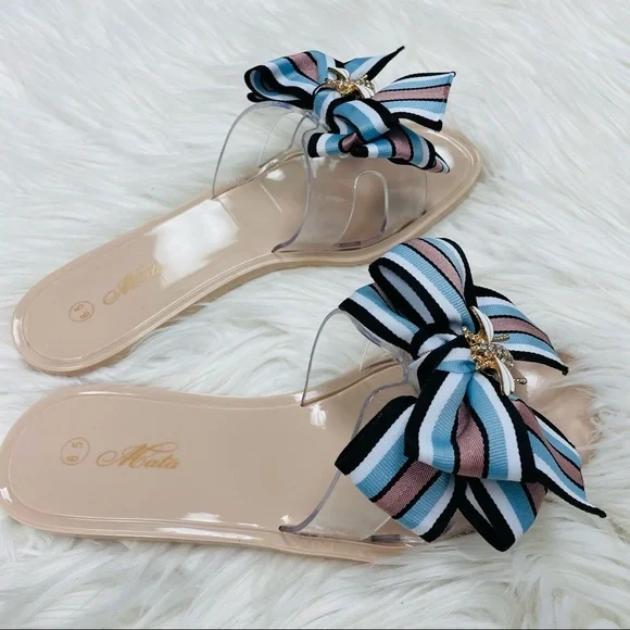 Nude jelly bee bow sandal - Picture 2 of 8